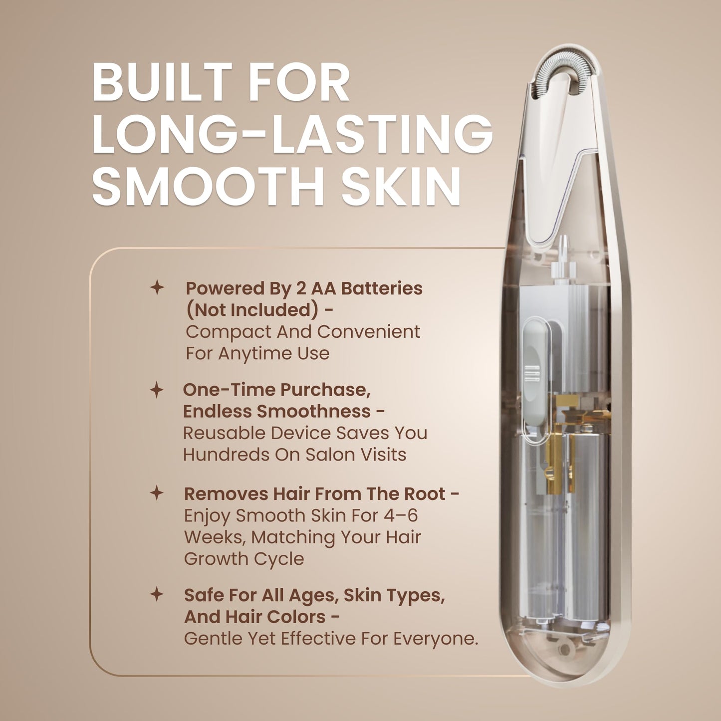 Epilady Esthetic Pearl Epilator for Women Face, Womens Facial Hair Remover | Included Case & Cleaning Brush, Electric Tweezers for Women Facial Hair