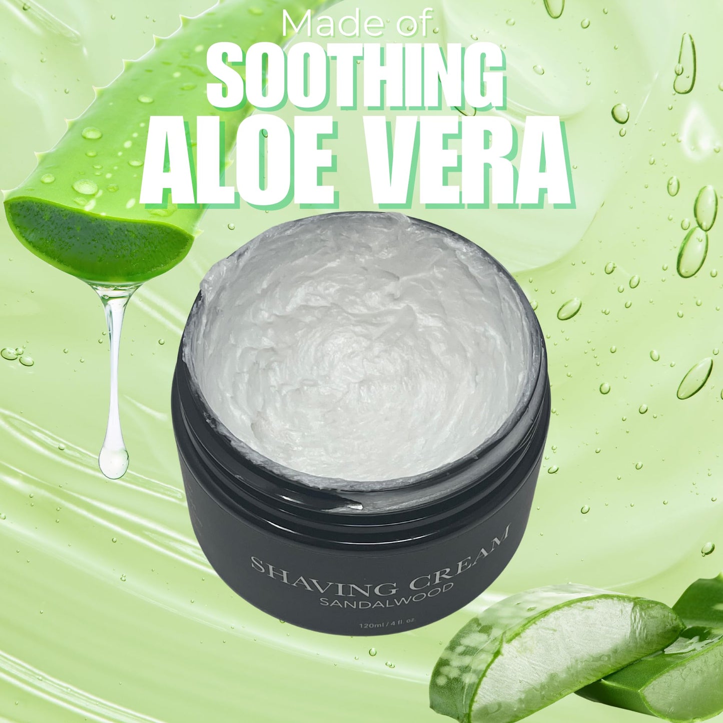 G.B.S Sandalwood Shaving Cream for Sensitive Skin, Hydrates, Nourishes for Close Smooth Shave, Protects Skin from Cuts, Bumps, Redness and Irritation…