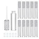 AJLTPA 10 Pack Crystal Rhinestone Lip Gloss Wand Tubes, 5ml Empty Lip Gloss Containers, Lipgloss Lip Balm Bottles with Rubber Stoppers for DIY Lip