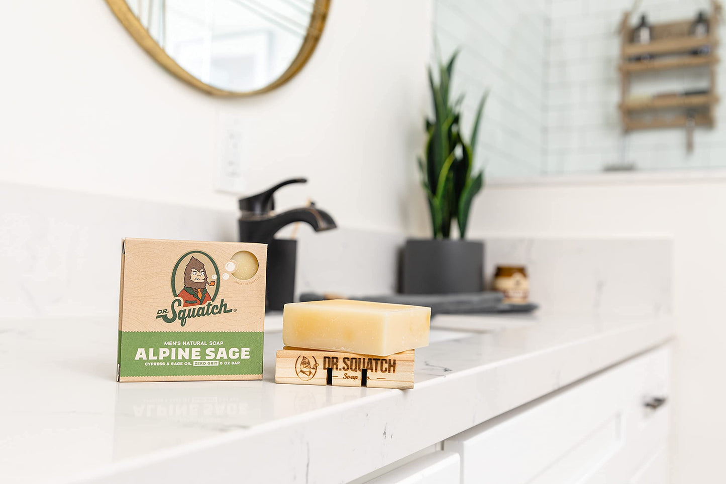 Dr. Squatch All Natural Bar Soap for Men with Zero Grit, Alpine Sage Beauty & Personal Care Dr. Squatch