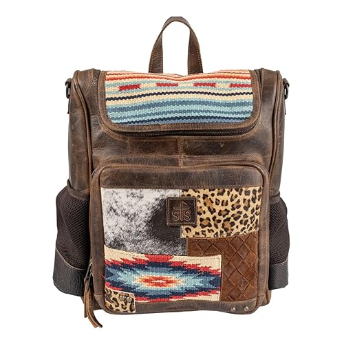 STS Ranchwear Womens Chaynee Mountain Laini Multi-Color Leather Backpack OS