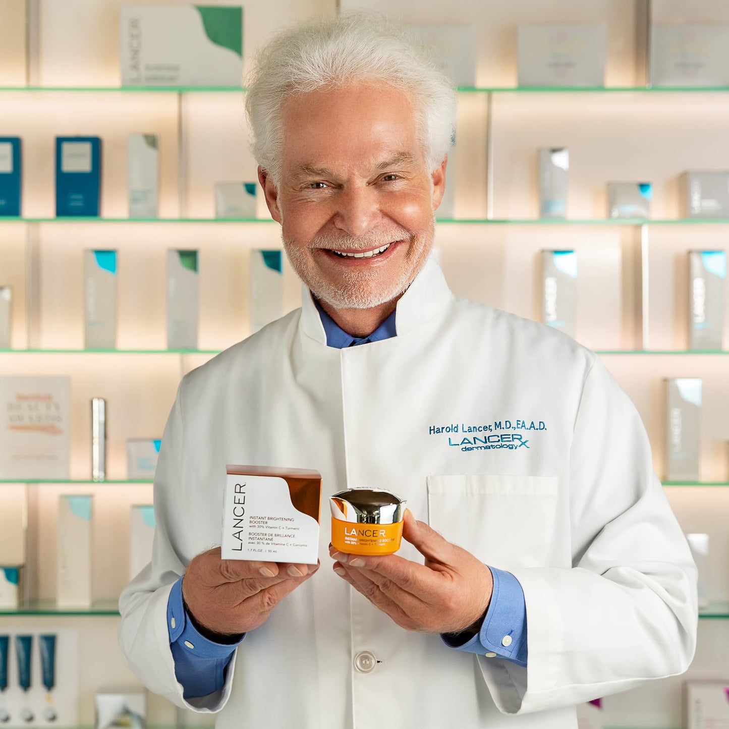 Lancer Skincare | Instant Brightening Booster | Anti Aging Face Cream with Vitamin C and Turmeric | Anti Wrinkle Face Cream | Skin Brightening