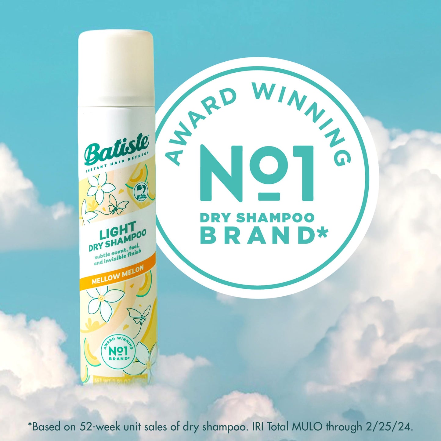 Batiste Light Dry Shampoo, Mellow Melon Fragrance, 3.81 Oz Beauty and Personal Care Batiste