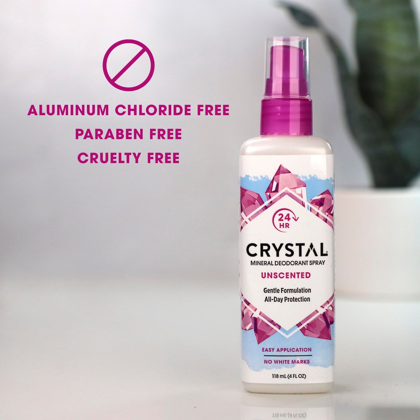 CRYSTAL Deodorant Spray - Unscented (4 fl oz) - 3 Pack (30009-3) Beauty and Personal Care Crystal Essence