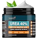 NUVADERMIS Urea Cream 40 Percent for Feet Maximum Strength - 40% Urea Foot Cream for Dry Cracked Heels and Feet - 2% Salicylic Acid, Shea Butter, Tea