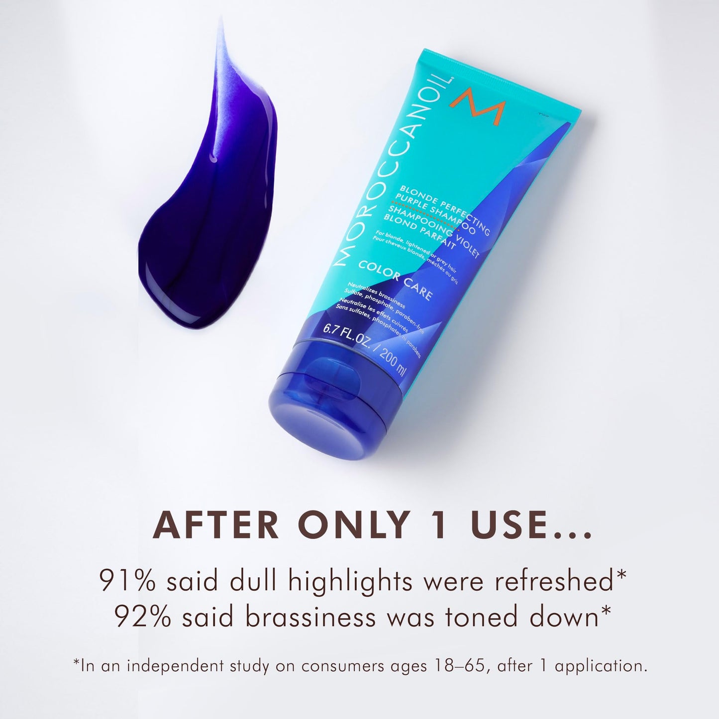 Moroccanoil Blonde Perfecting Purple Shampoo, 6.7 Fl Oz Beauty and Personal Care Moroccanoil