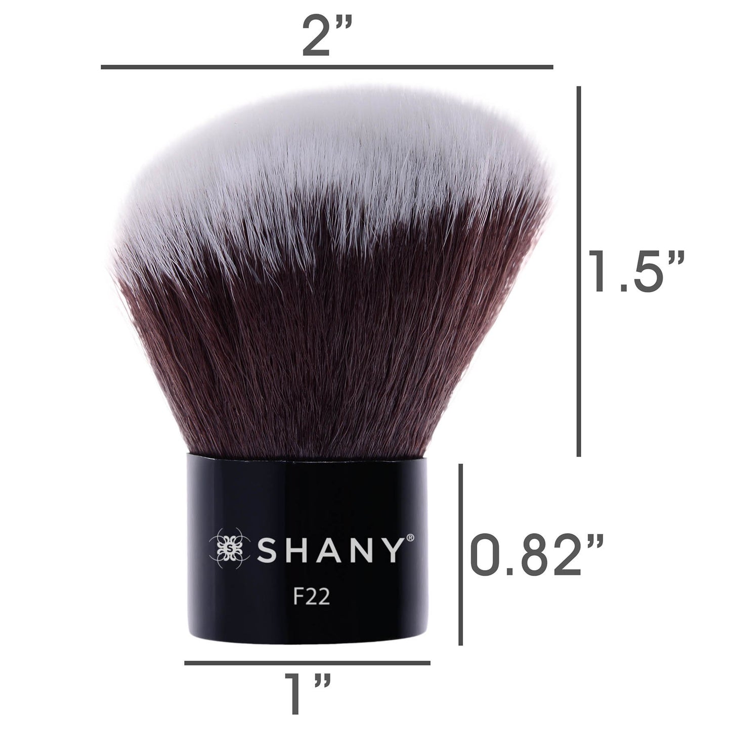 SHANY Angled Kabuki-Blush & Bronzer- Vegan-friendly, Synthetic Bristles