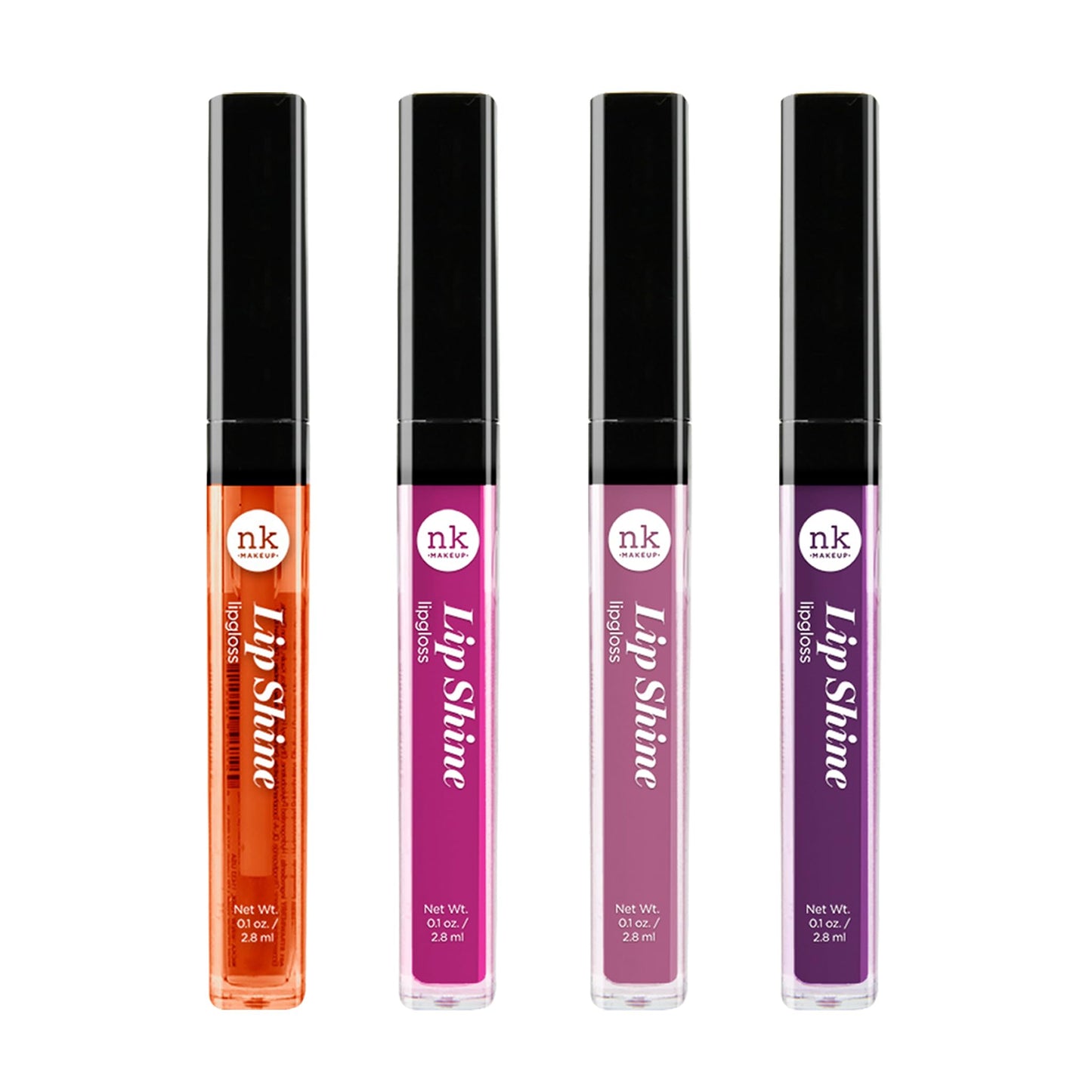 NICKA K NEW YORK Lip Shine, Cosmetics, vibrant colors, bright colors, shining lips, lip shine, long lasting, Multi Pack Colors (AMZ276)