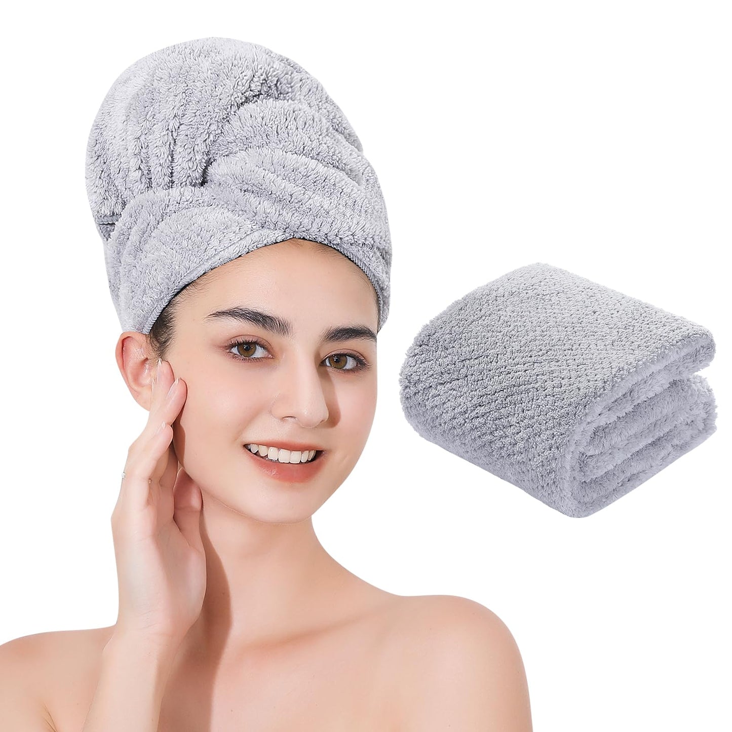 Laojbaba Microfiber Hair Towel Quick Dry Hair Towel Hair Drying Towels Suitable for All Kinds of Hair Ultra Absorbent Long and Thick Hair 20X40inch Beauty and Personal Care Laojbaba Default Title
