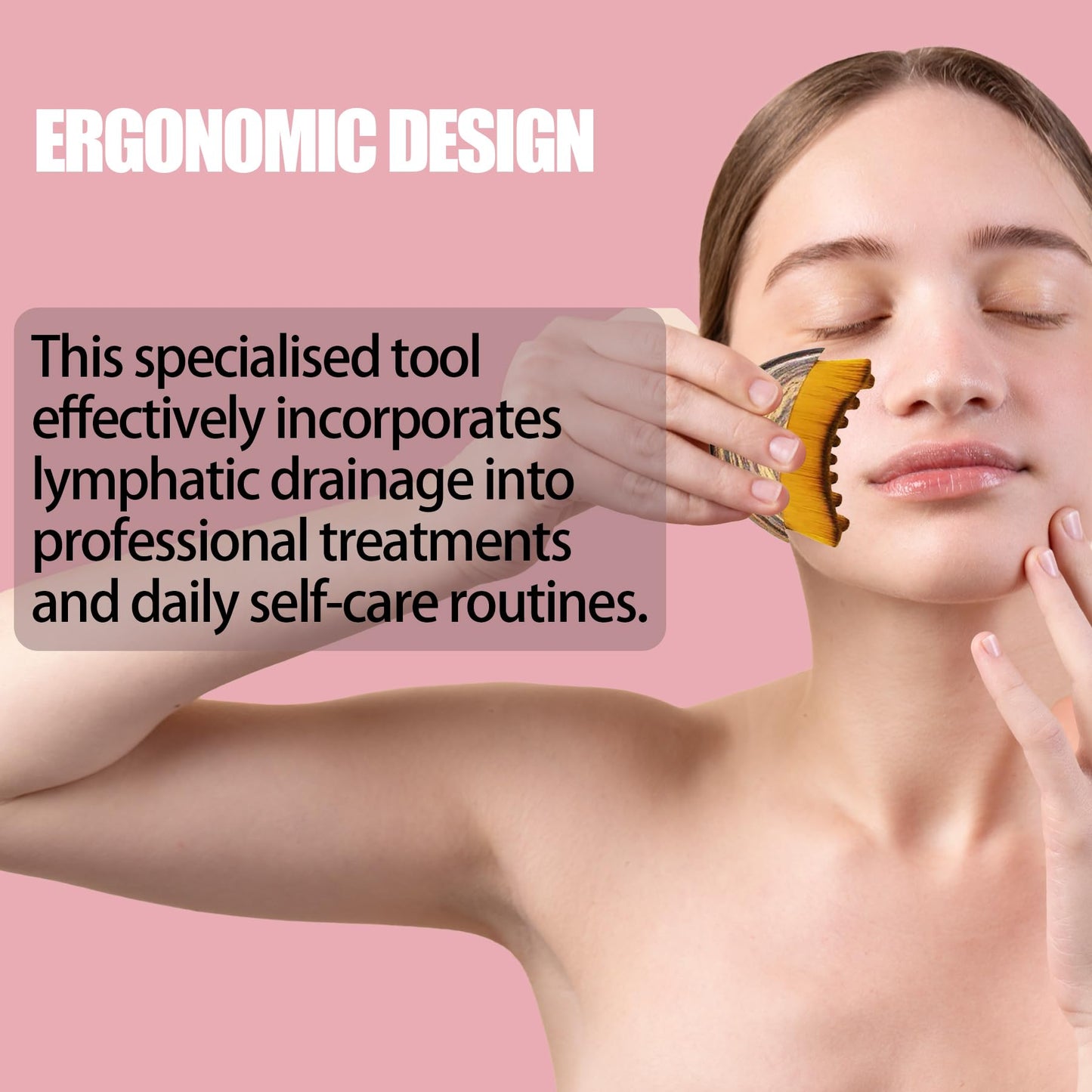 Lymphatic Contour Face Brush Lymphatic Drainage Massager Double Chin Reducer Lymphatic Drainage Brush for Face,Ergonomically Designed to Fit The Skin Beauty and Personal Care ZAZKHC