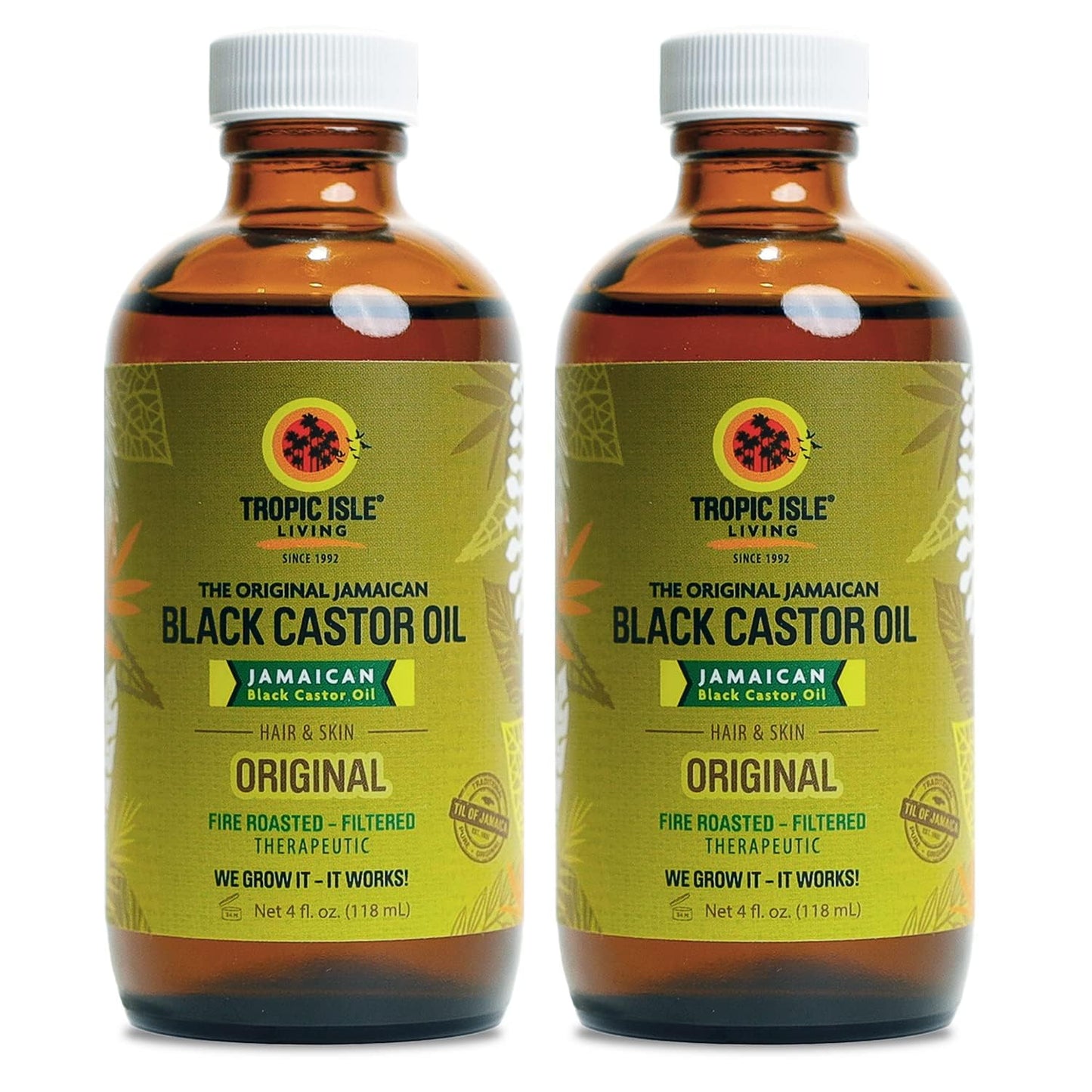 Jamaican Black Castor Oil 118ml 'Pack of 2' by Tropic Isle Living