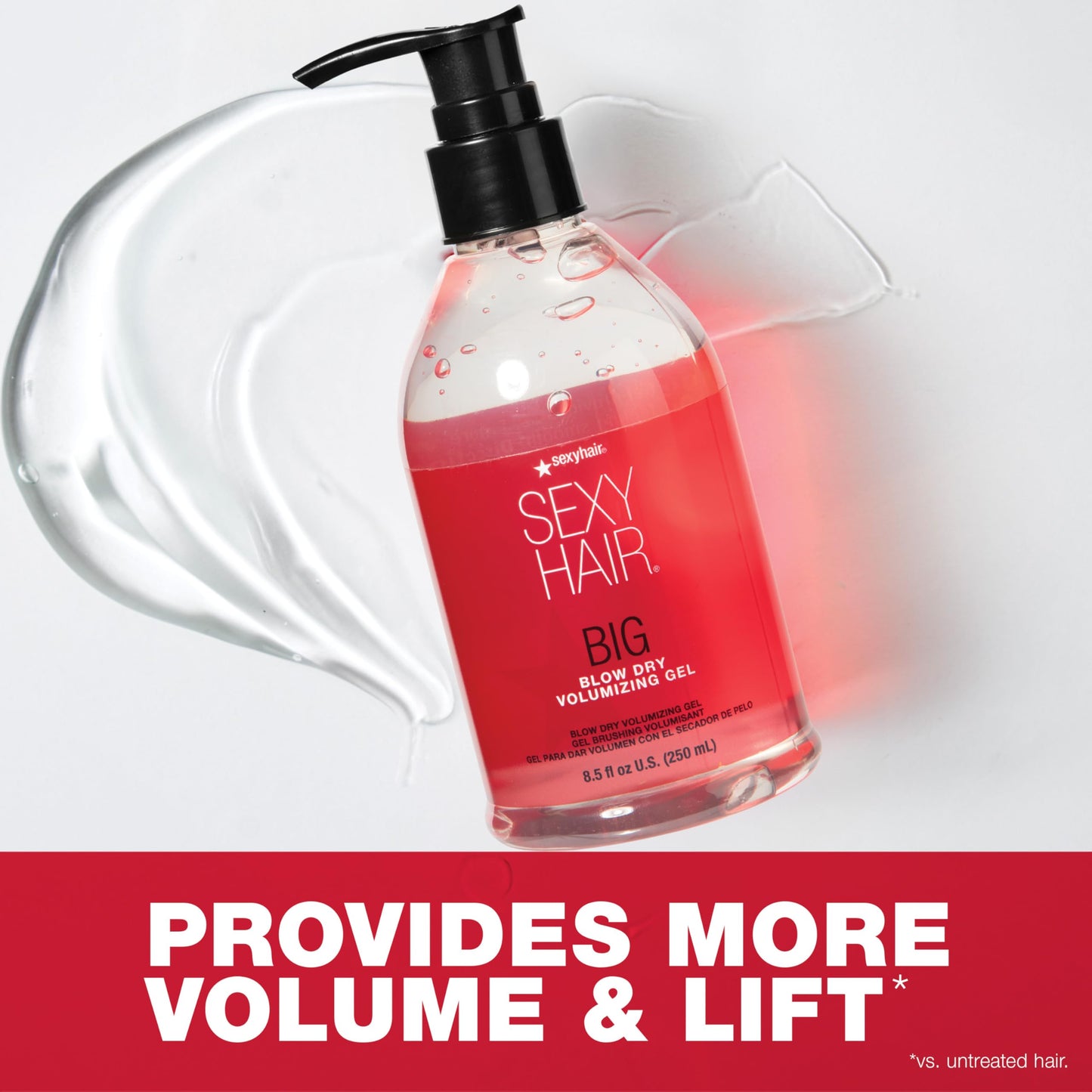 SexyHair Big Blow Dry Volumizing Gel| Added Volume with Hold | Up to 72 Hours of Humidity Resistance | All Hair Types, 8.5 Fl Oz (Pack of 1) Beauty and Personal Care SexyHair