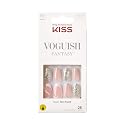 KISS Voguish Fantasy Nails - Fashspiration, Pink & Glittery, Medium Length, Coffin Shape, Ready To Wear, No Damage/Dry Time, Waterproof, Smudge Proof Beauty & Personal Care KISS