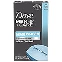 Dove Men+Care Body Soap and Face Bar to Hydrate Skin Clean Comfort More Moisturizing Than Bar Soap 3.75 oz 6 Bars