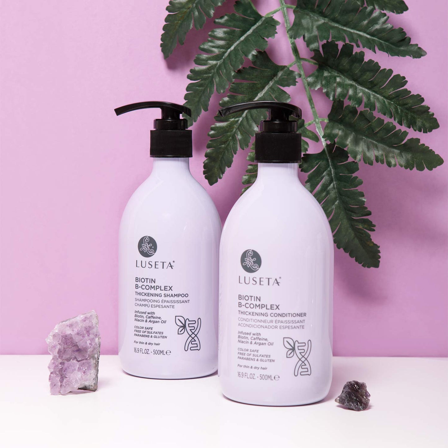 Luseta Biotin B-Complex Shampoo & Conditioner Set for Hair Growth and Strengthener - Hair Loss Treatment for Thinning Hair With Biotin Caffein