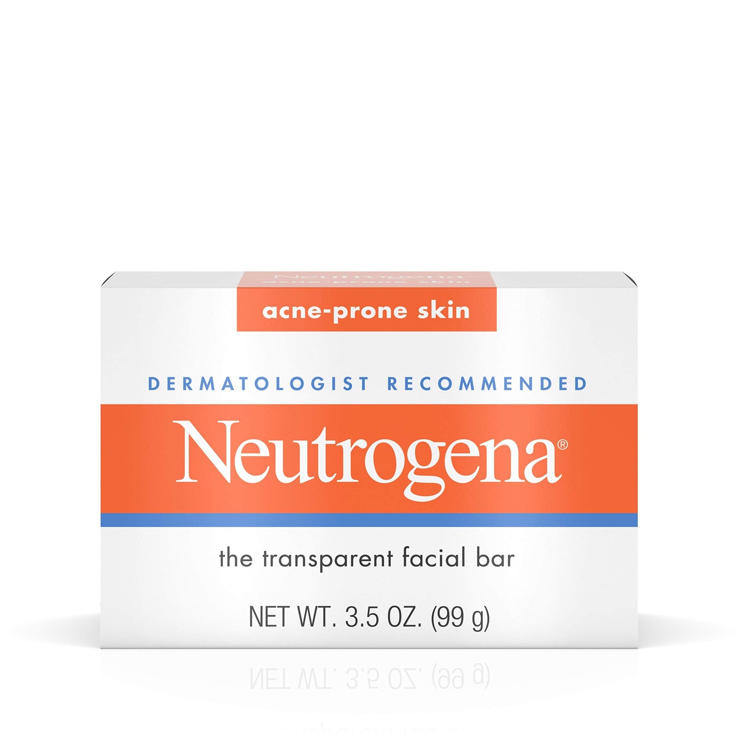 Neutrogena Facial Cleansing Bar Treatment for Prone Skin, Non-Medicated & Glycerin-Rich Hypoallergenic Formula with No Detergents or Dyes, 3.5 oz