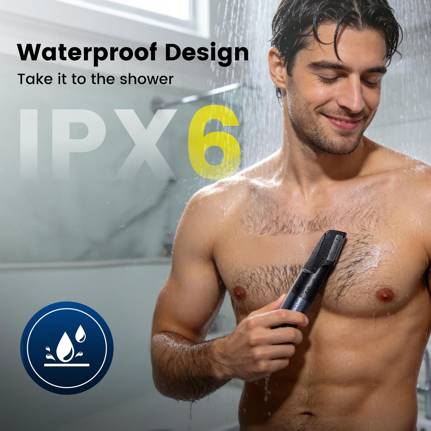 NUBACK Pubic Hair Trimmer for Men, Waterproof Men Grooming Kit with LED Display, Electric Body Hair Trimmer for Men, No-Nick Groin & Ball Shaver Beauty and Personal Care NUBACK