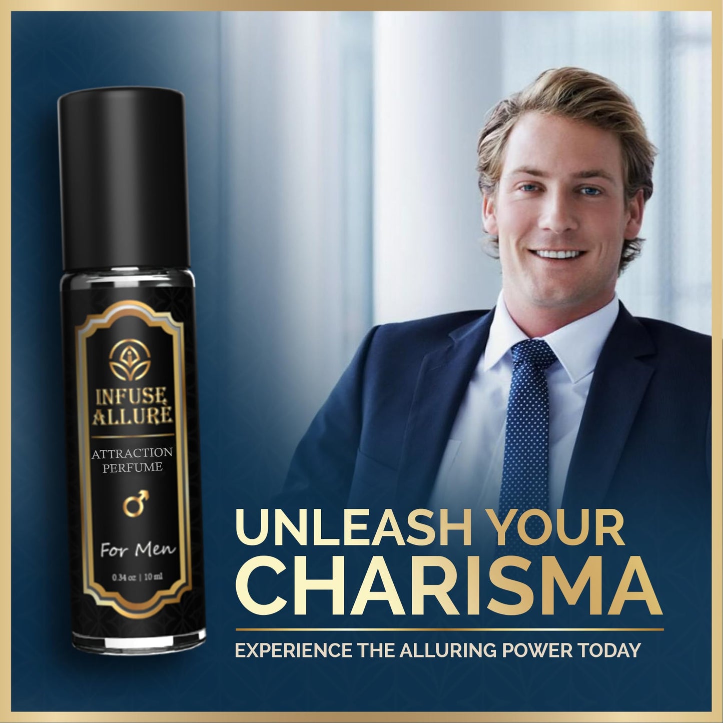 Infuse Allurè Premium Pheromones Perfume Oil for Men - Bold, Extra Strength Formula - Irresistible Fragrance Blend with Jojoba Oil - Long-lasting Beauty & Personal Care Infuse Allurè