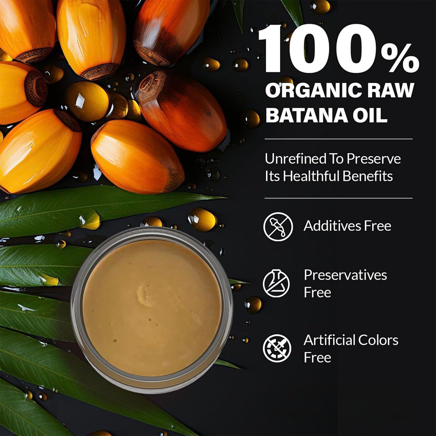 Dr. Healdy Batana Oil for Hair Growth and Nourishment-100% Raw Unrefined Batana from Honduras,Strengthens, Moisturizes, Reduces Hair