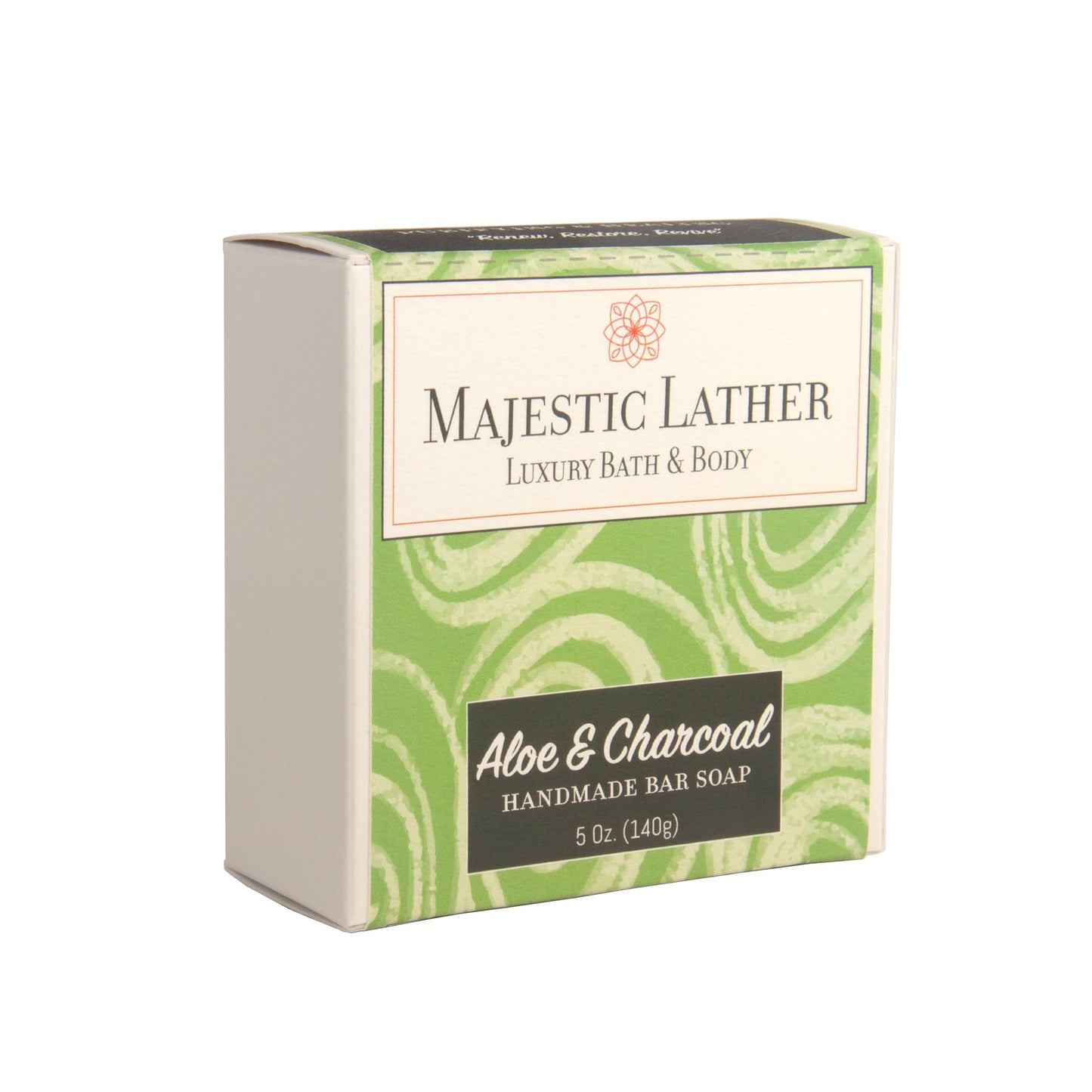 Majestic Lather Soothing Aloe & Activated Charcoal Luxury Bar Soap for Face, Body, Dry Sensitive Skin, Eczema, Psoriasis, Rosacea, ACNE and Oily Skin