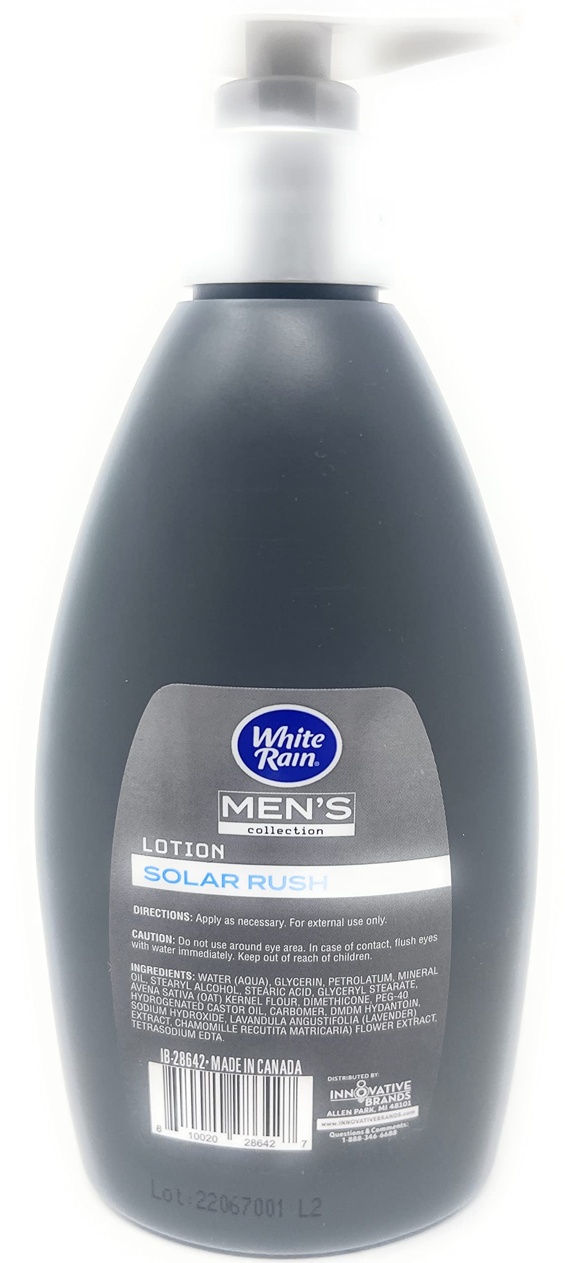 White Rain Men’s Collection Lotion Solar Rush 12oz Bottle With Pump