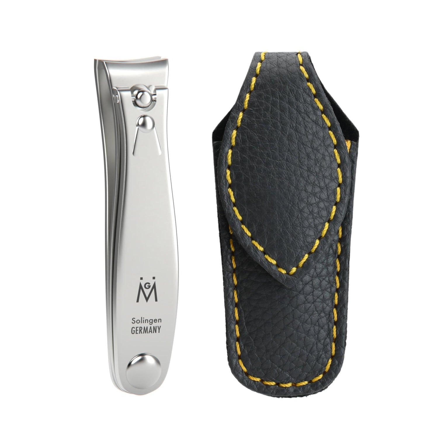 GERMANIKURE Professional Small Nail Clipper (6 cm) - FINOX Surgical Stainless Steel Manicure and Pedicure Tools in Leather Case- Ethically Made