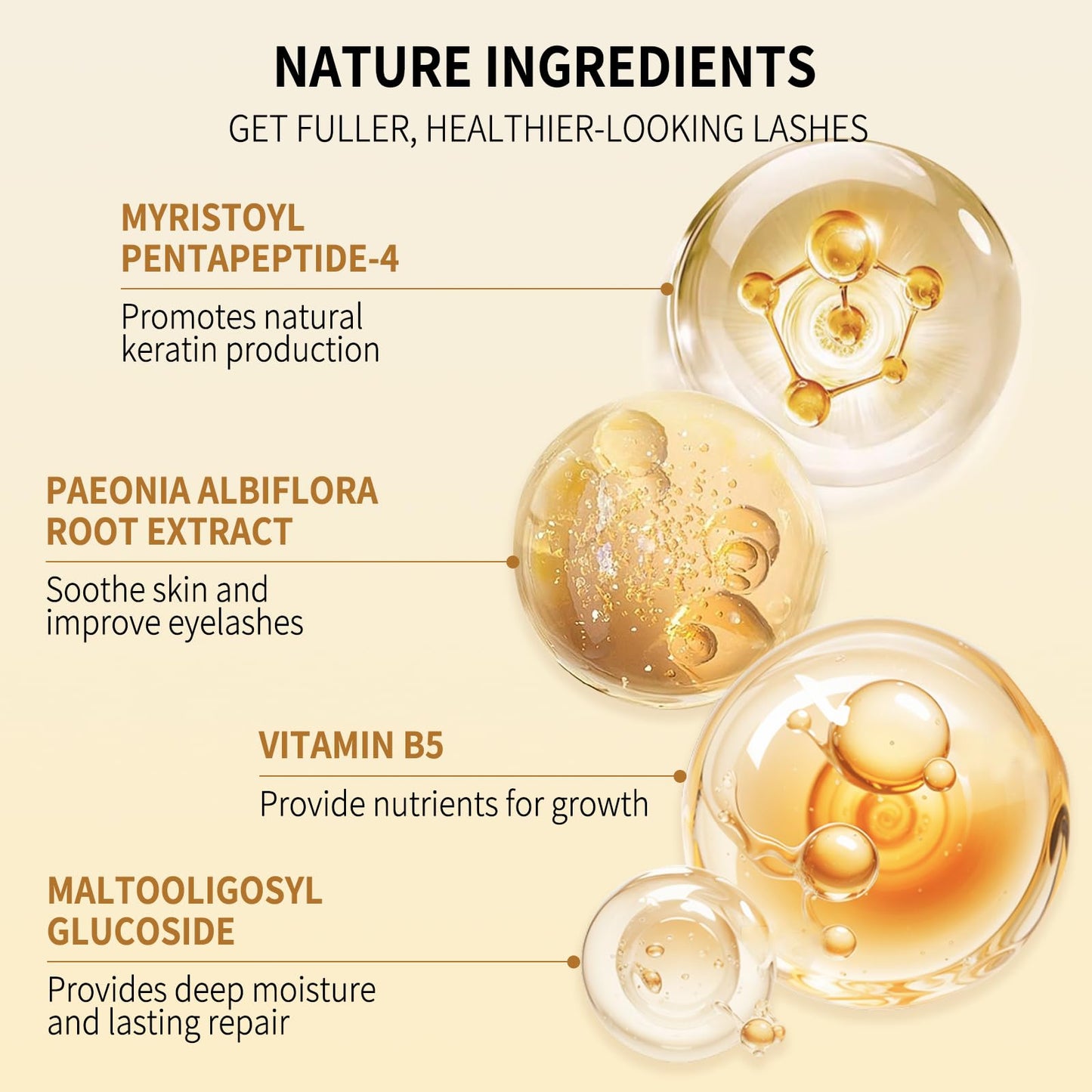 Eyelash Growth Serum for Thicker, Longer, Natural Lashes without Prostaglandin - Grow Luscious, Natural Lashes with Advanced Enhancer | Vegan…