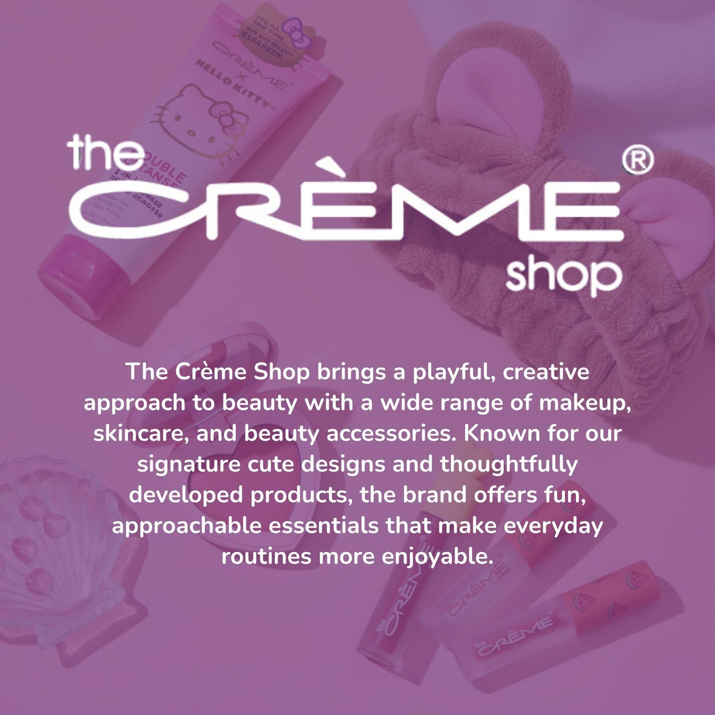 The Crème Shop Kuromi Hello Lippy Tinted Moisturizing Lip Balm, Korean Lip Tint - Angelic Rose