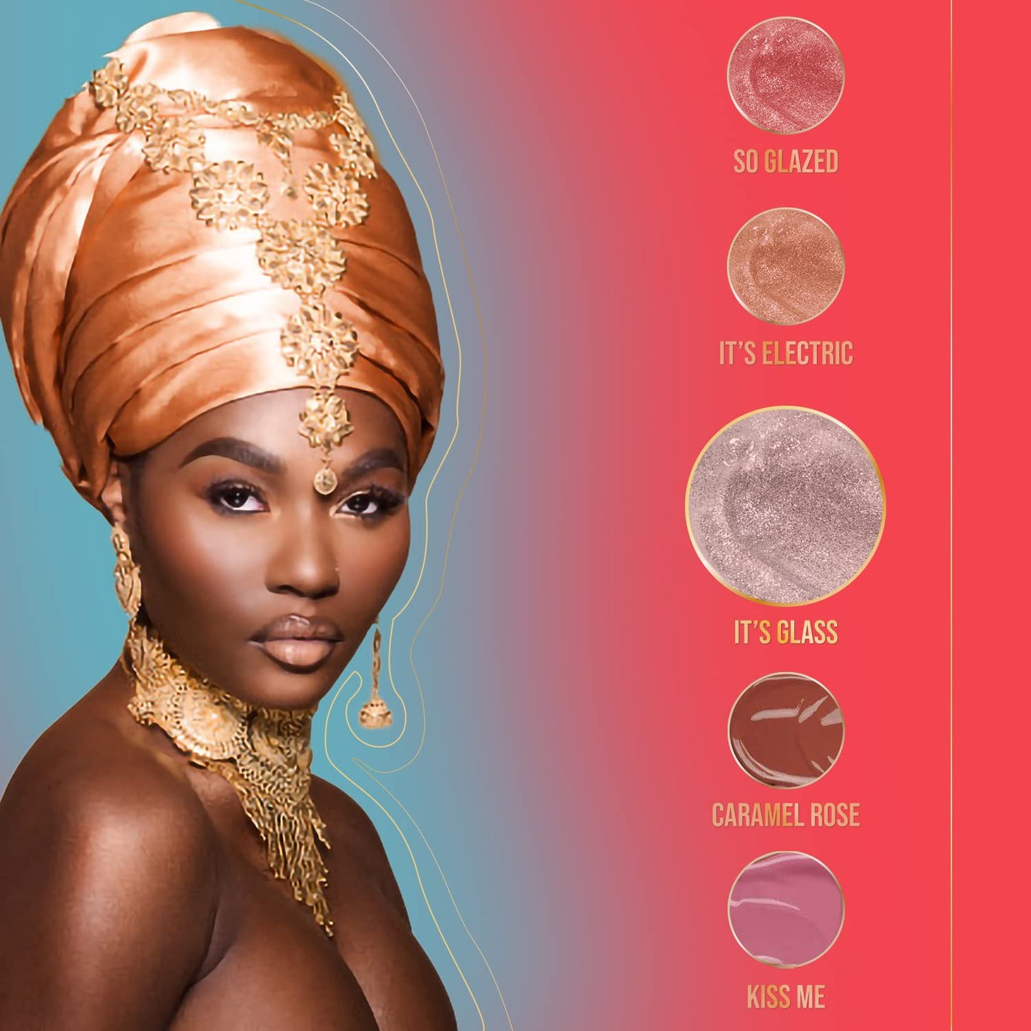Juvia's Place Lip Gloss Glass It's Glass - Clear, Super Shine,16 oz., Plump, Long Lasting Non-Sticky Luscious High Shine, Glides on Richly Glossy and