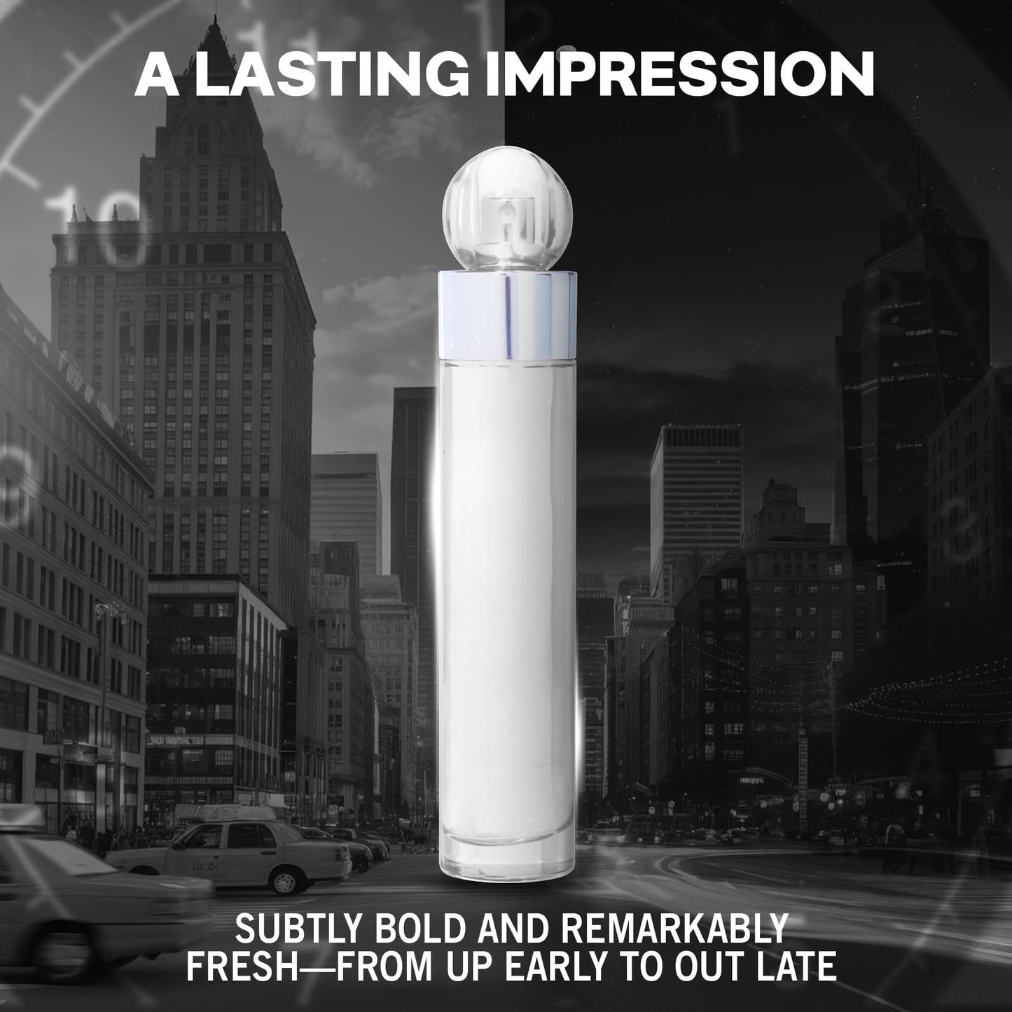 Perry Ellis 360° White Eau De Toilette Spray for Men - Mens Cologne, Long Lasting Perfume, EDT, Fragrance with Notes of Cedar Wood, Cardamom & Vanilla