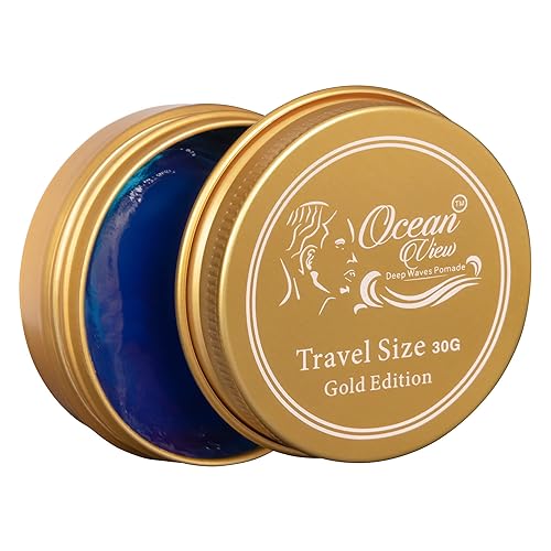 OCEAN VIEW DEEP WAVES POMADE, Gold Edition 360 Wave Grease for Men Moisturizes, Controls and Styles Black Hair - Water Based Wave Builder Pomade