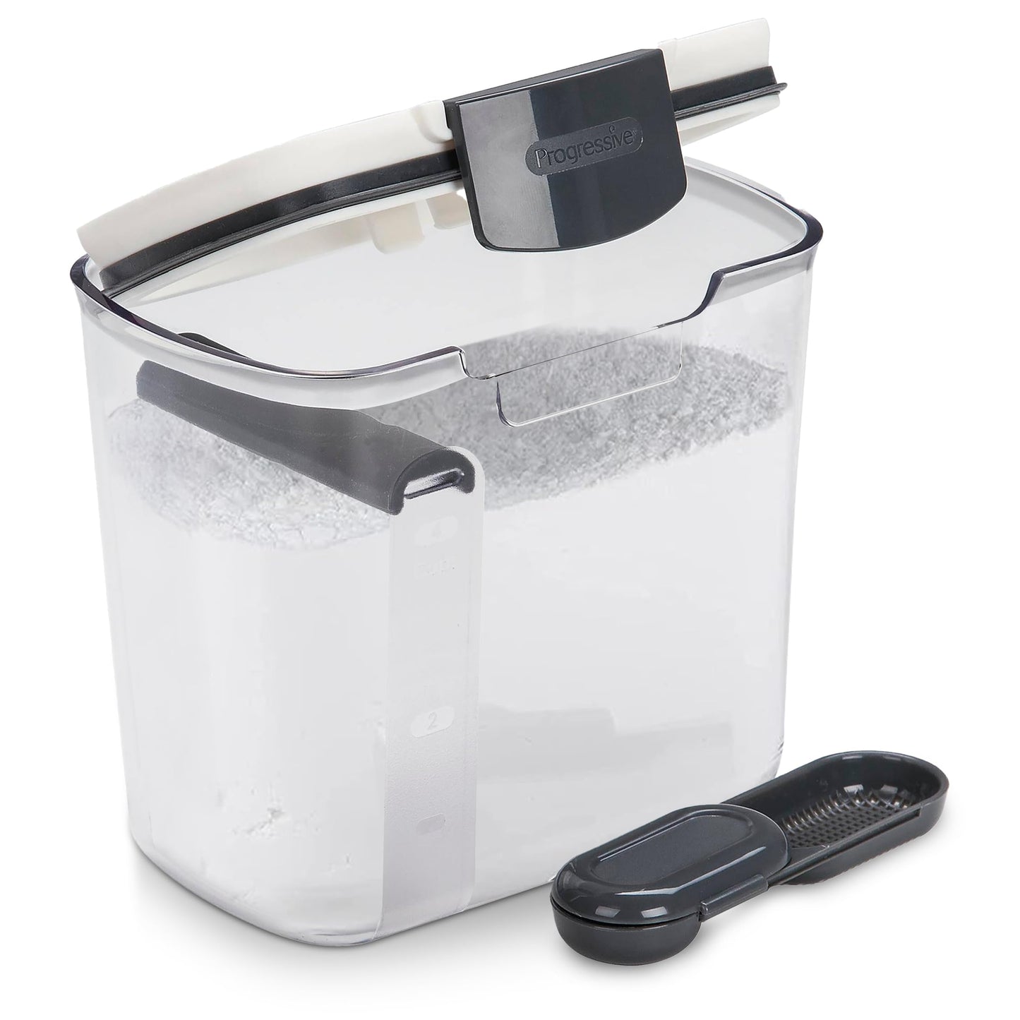 Progressive ProKeeper 1.4 Quart Airtight Powdered Sugar Storage Container,Grey