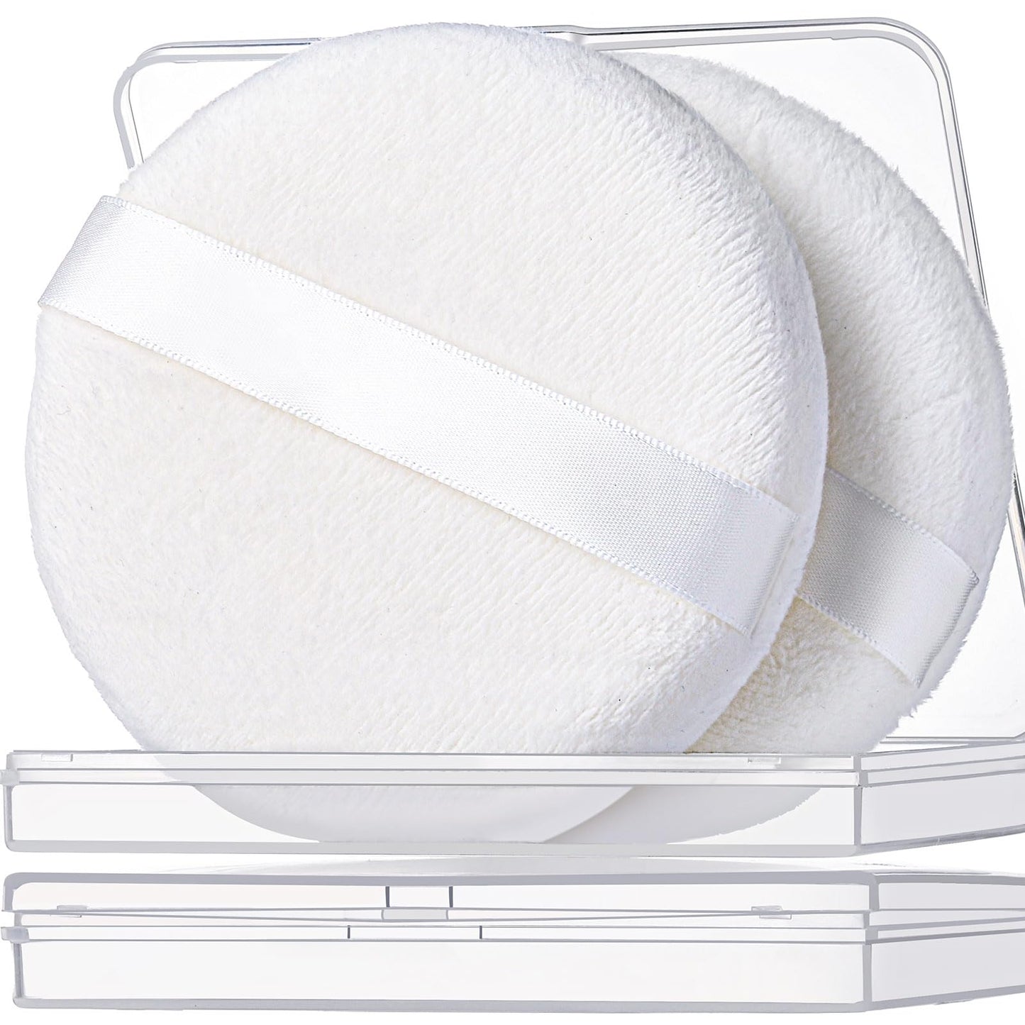 Teenitor 2pcs Powder Puff, 4.13 Inch Powder Puff for Body Powder, Body Powder Puff Large Powder Puff Loose Powder Puffs Soft Velour Body Powder Puff Beauty and Personal Care Teenitor