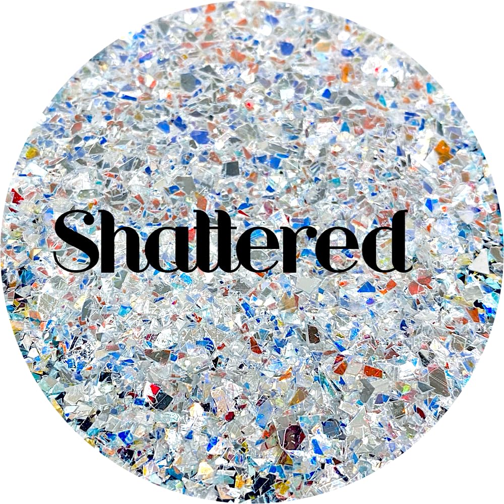 Silver Shards Irregular Cut Glitter Shape Polyester Glitter | Craft Glitter | Glitter for Arts & Crafts | Tumblers | Cosmetics | Nails | Epoxy Resin
