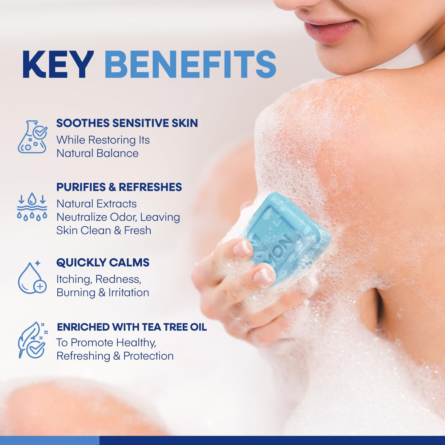 Hermon Antifungal Soap with Tea Tree Oil: Antifungal Treatment Bar Soothing Care & Relief of Itchy for Ringworm, Jock Itch, & Athlete's Foot - Body Beauty & Personal Care Hermon