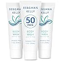 BERGMAN KELLY Travel Size Body Wash (1 fl oz, 50 PK, White Tea), Delight Your Guests with a Revitalizing and Refreshing Hotel Body Wash, Quality Mini