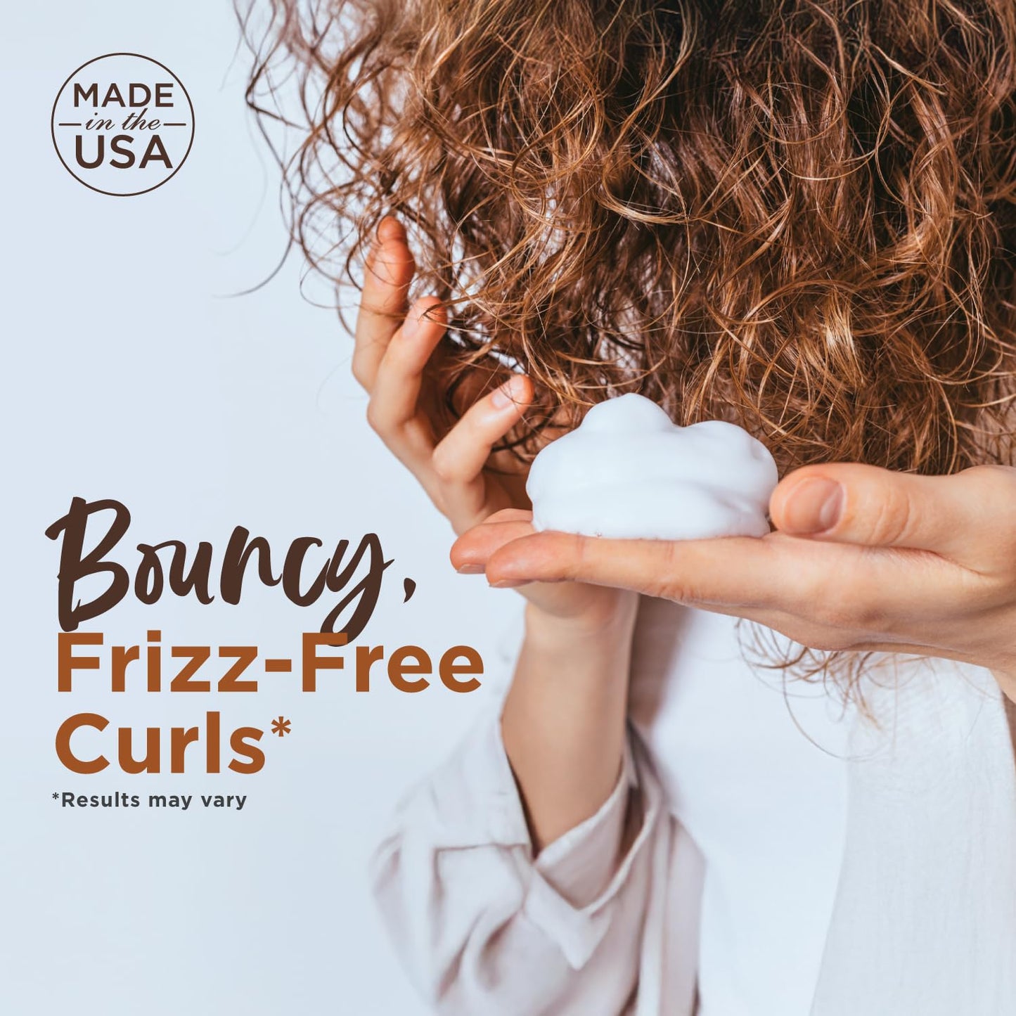 Every Strand Simply Curls Mousse 8 oz, Curl Defining and Volumizing Foam for Wavy, Curly, and Coily Hair, Lightweight Hold for Twist-Outs
