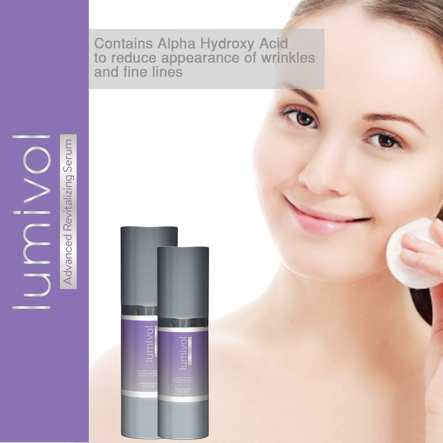 Lumivol- Advanced Revitalizing Serum- Boost Collagen and Elastin- Intense Hydration- Diminish the Look of Fine Lines and Wrinkles