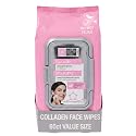 Global Beauty Care Collagen Makeup Remover Wipes - Gentle Daily Facial Cleansing Wipes for Sensitive Skin, Hydrating, Firming & Renewing For Smooth