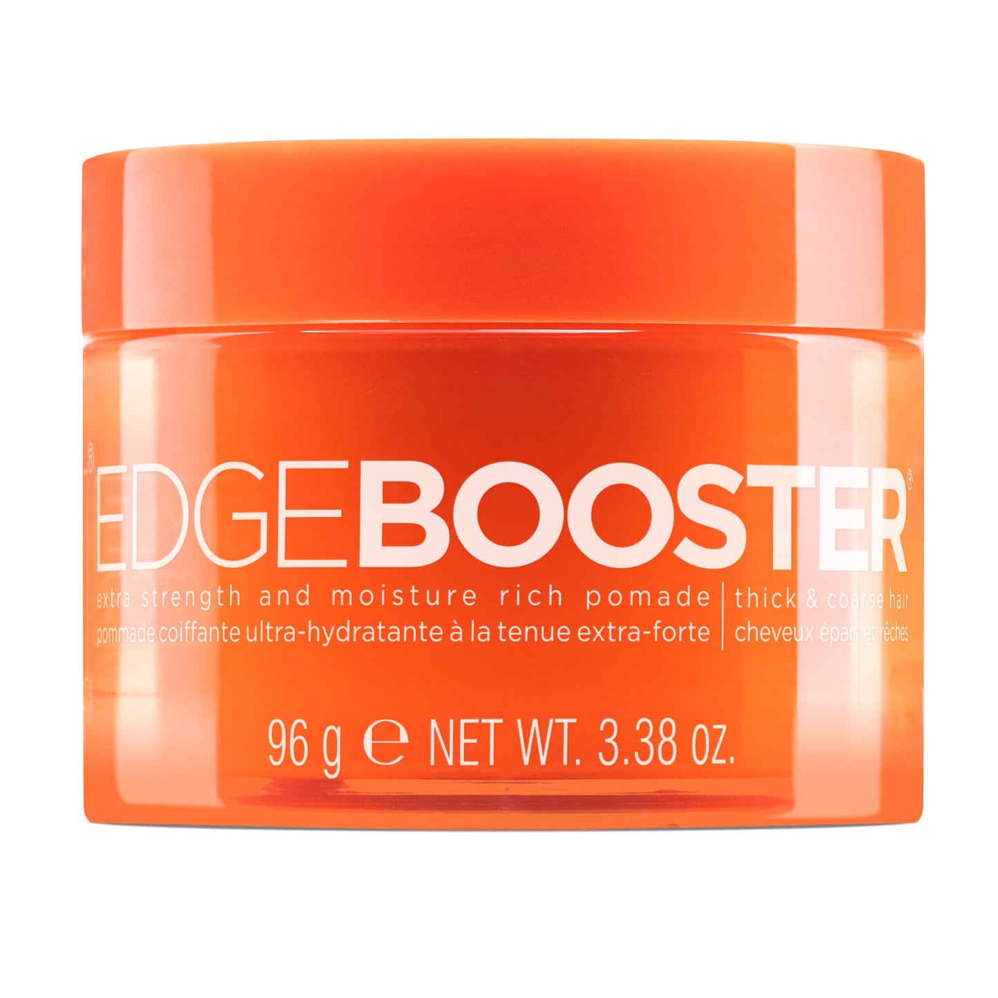 Style Factor Edge Booster Extra Strength & Moisture Rich Pomade | Strong Hold Edge Control Gel for Thick & Coarse Hair | High Shine, Non-Greasy