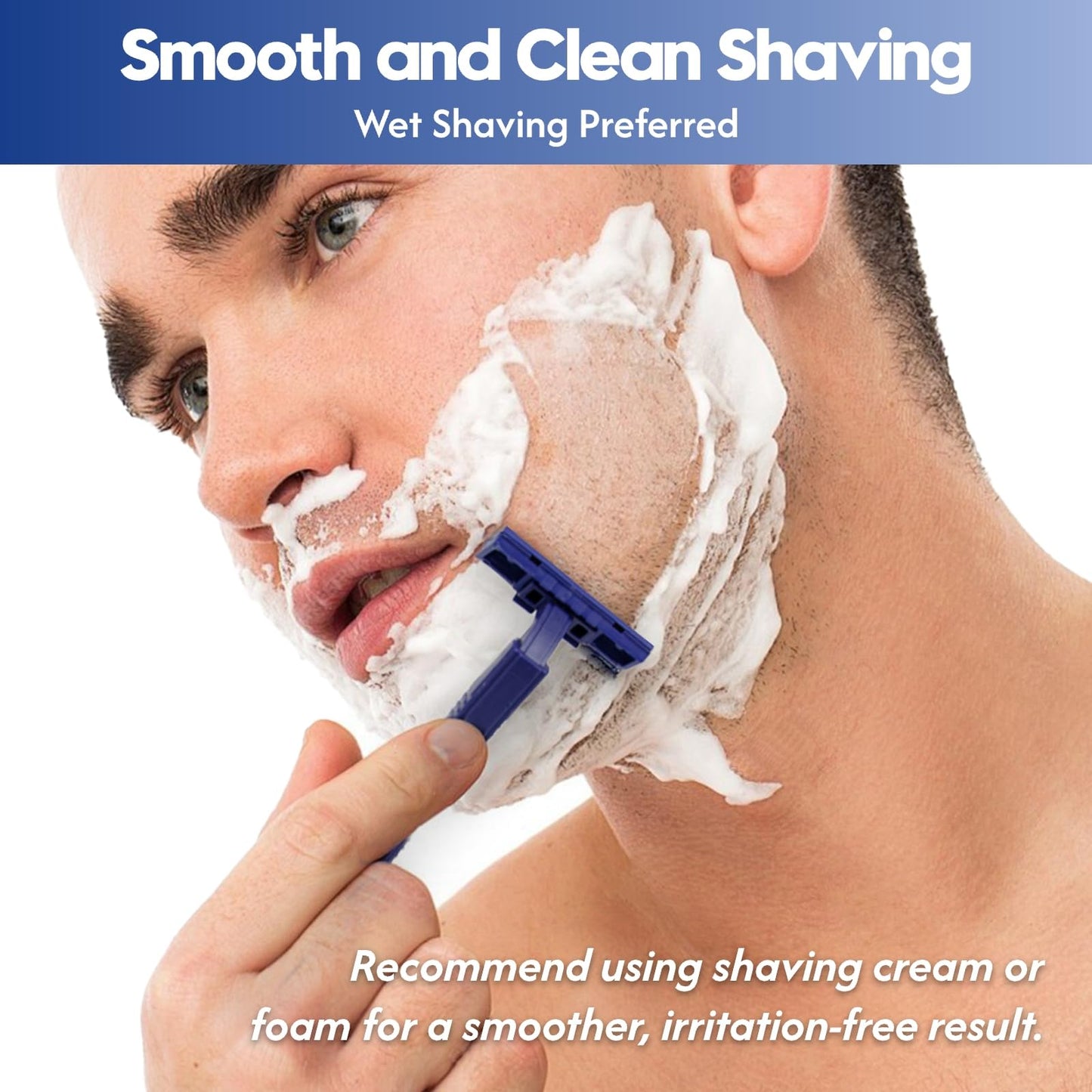 Phafaloop Twin Blade Disposable Razors for Men & Women - Bulk 135 Pack Stainless Steel Shavers with Lubricating Strip, Safety Cap & Non-Slip Handle Beauty and Personal Care Phafaloop