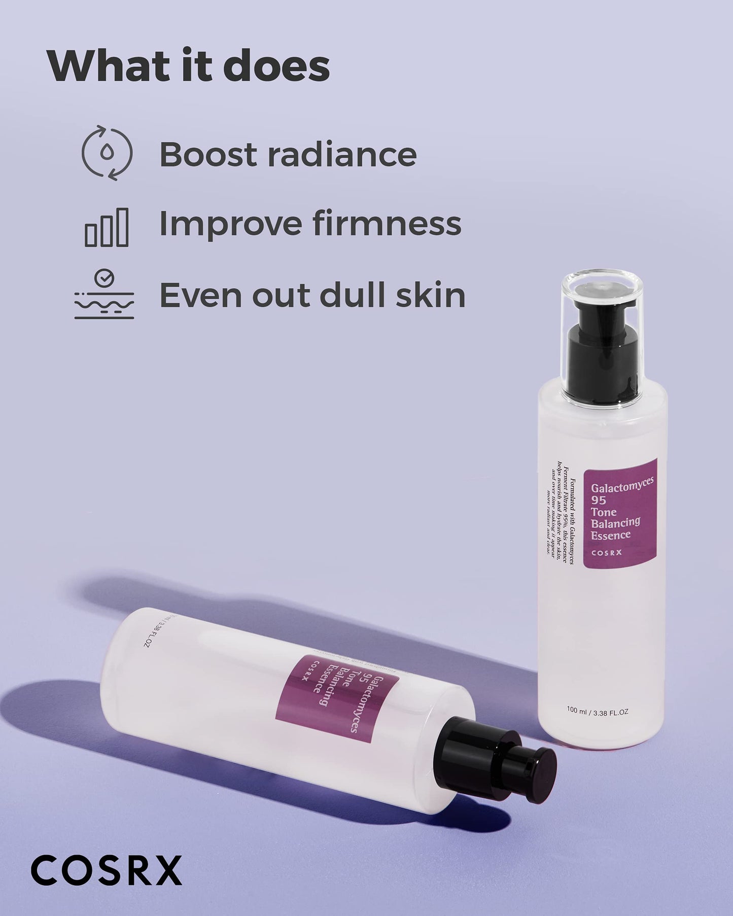 COSRX Galactomyces 95 Tone Balancing Toner, 100ml / 3.38 fl.oz, Moisturizing, Skin Soothing, Contains 95% Galactomyces Ferment Filtrate, For All Skin
