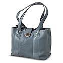 Twist Lock Leather Bag for Women, Ladies Shoulder Purse, Handbag with Multiple Pockets, Magnetic Snap Closure