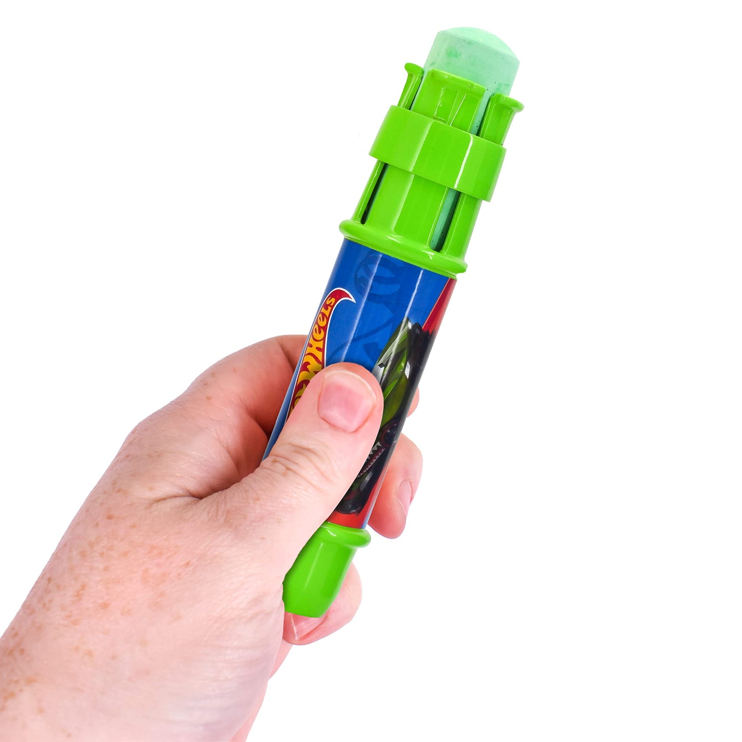 Sunny Days Entertainment Hot Wheels™ Jumbo Chalk Holders | 5 Chalk Sticks with Holders for Kids | Sidewalk Chalk for Toddlers