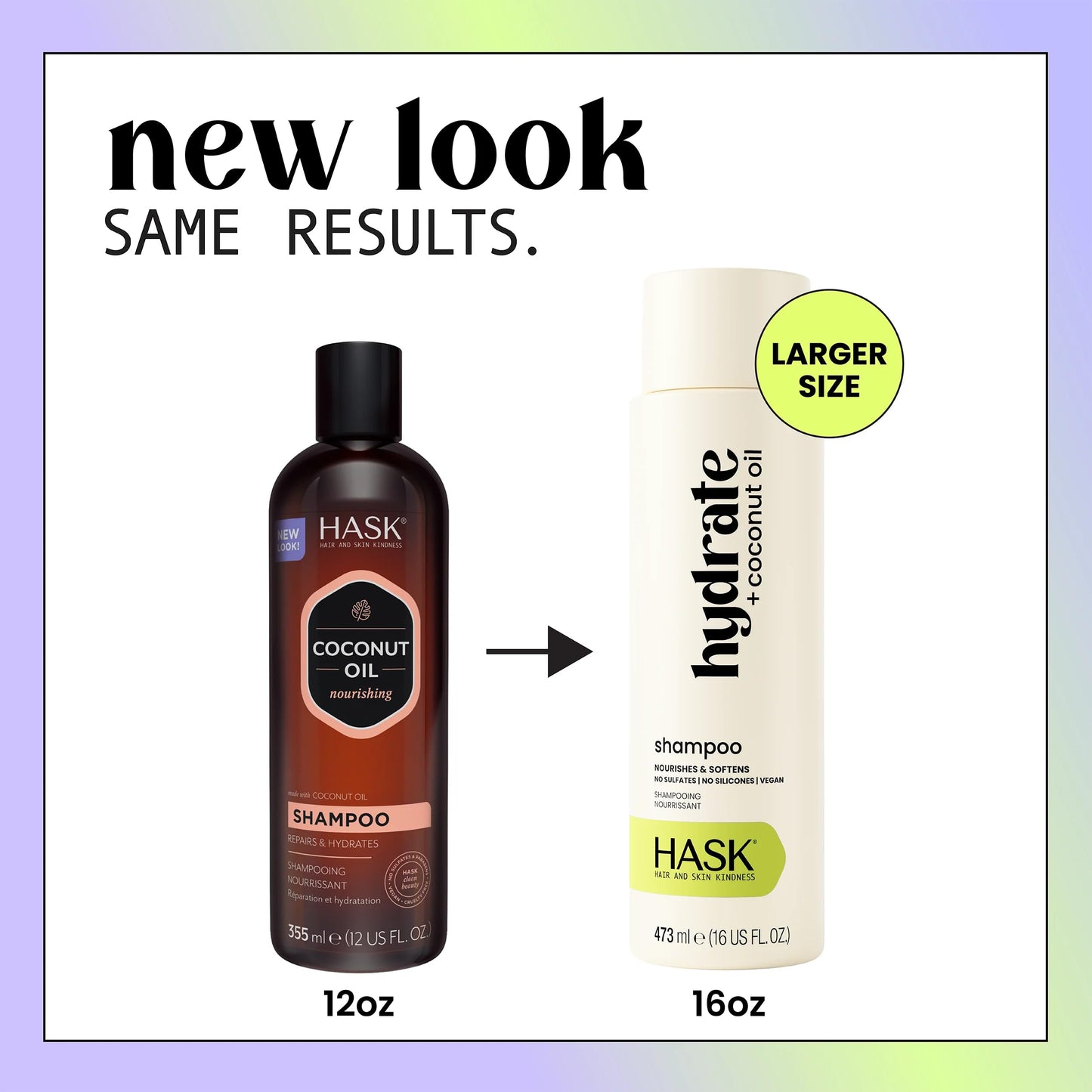 HASK Coconut Nourishing Shampoo & Conditioner Set | Moisture for Dry, Dull Hair, Smooths Frizz, Adds Shine | Sulfate Free, Silicone Free, Cruelty