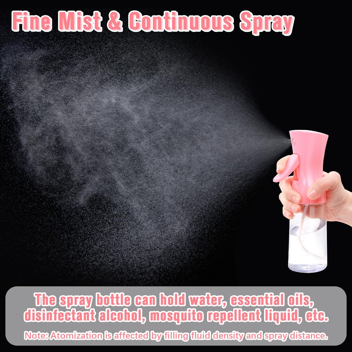 Apidgrowth Spray Bottle,Hair Spray Bottles, Fine Mist Refillable Spray Container, Ultra-Fine Continuous Spray Bottle for Skincare, Plant Care, Pet Beauty and Personal Care Apidgrowth