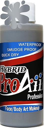 ProAiir Face and Body Painting Makeup - 4oz (120ml) Silver