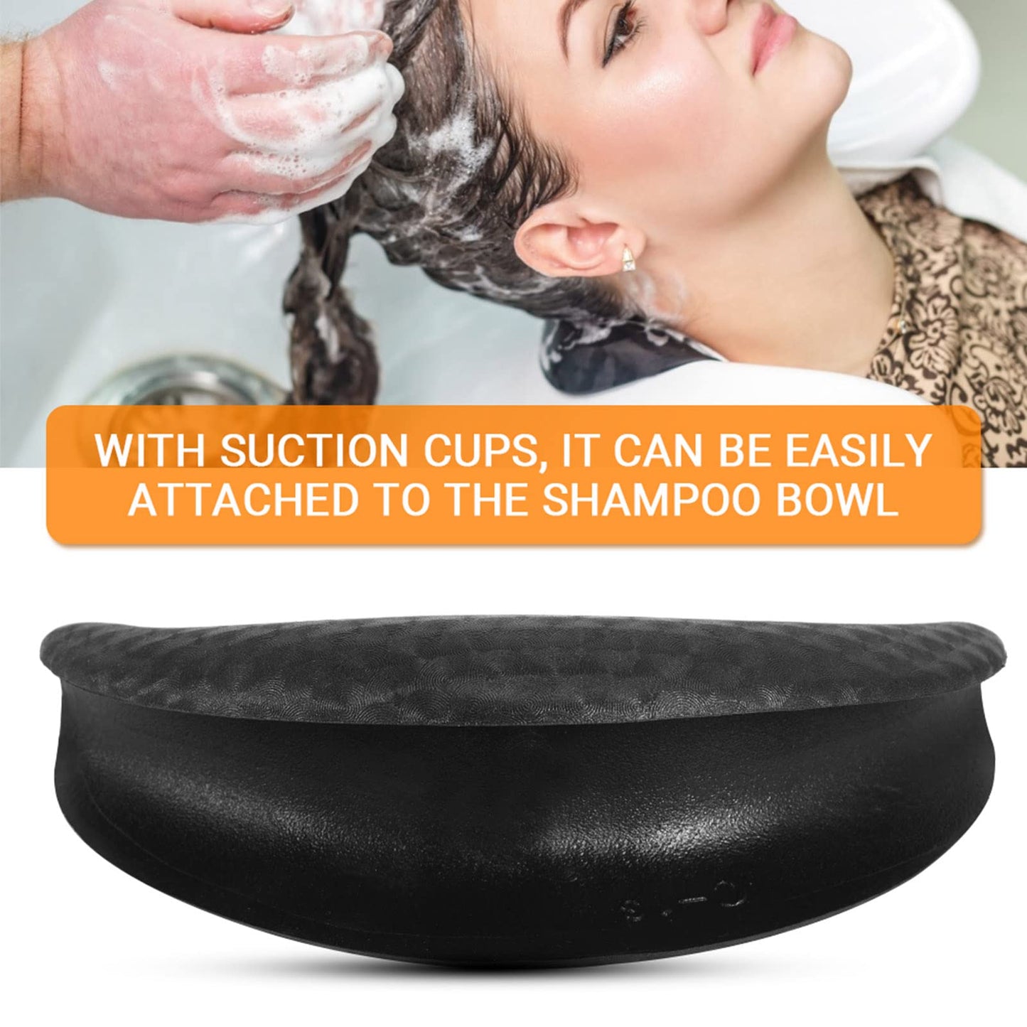 Shampoo Bowl Neck Rest, PVC Soft Cushion for Salon and Home Use, Black Beauty and Personal Care Yosoo Health Gear