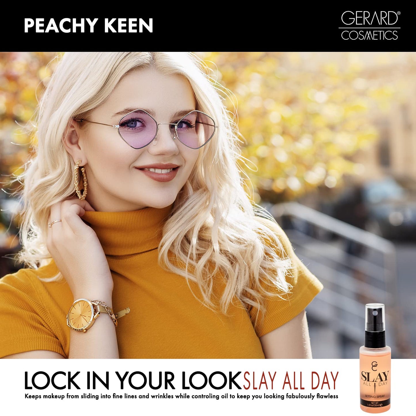 Slay All Day Setting Spray Mini - Peach by Gerard Cosmetic for Women - 1.01 oz Setting Spray