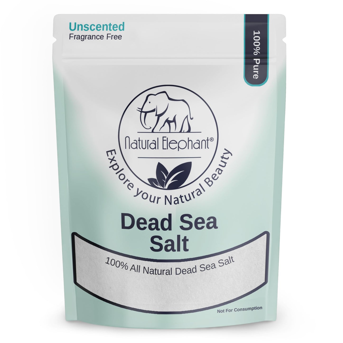 Natural Elephant Dead Sea Salt for Soaking & Bathing - 10 Pound Bag (160oz) - Fine Grain - 100% Natural and Pure Beauty and Personal Care Natural Elephant